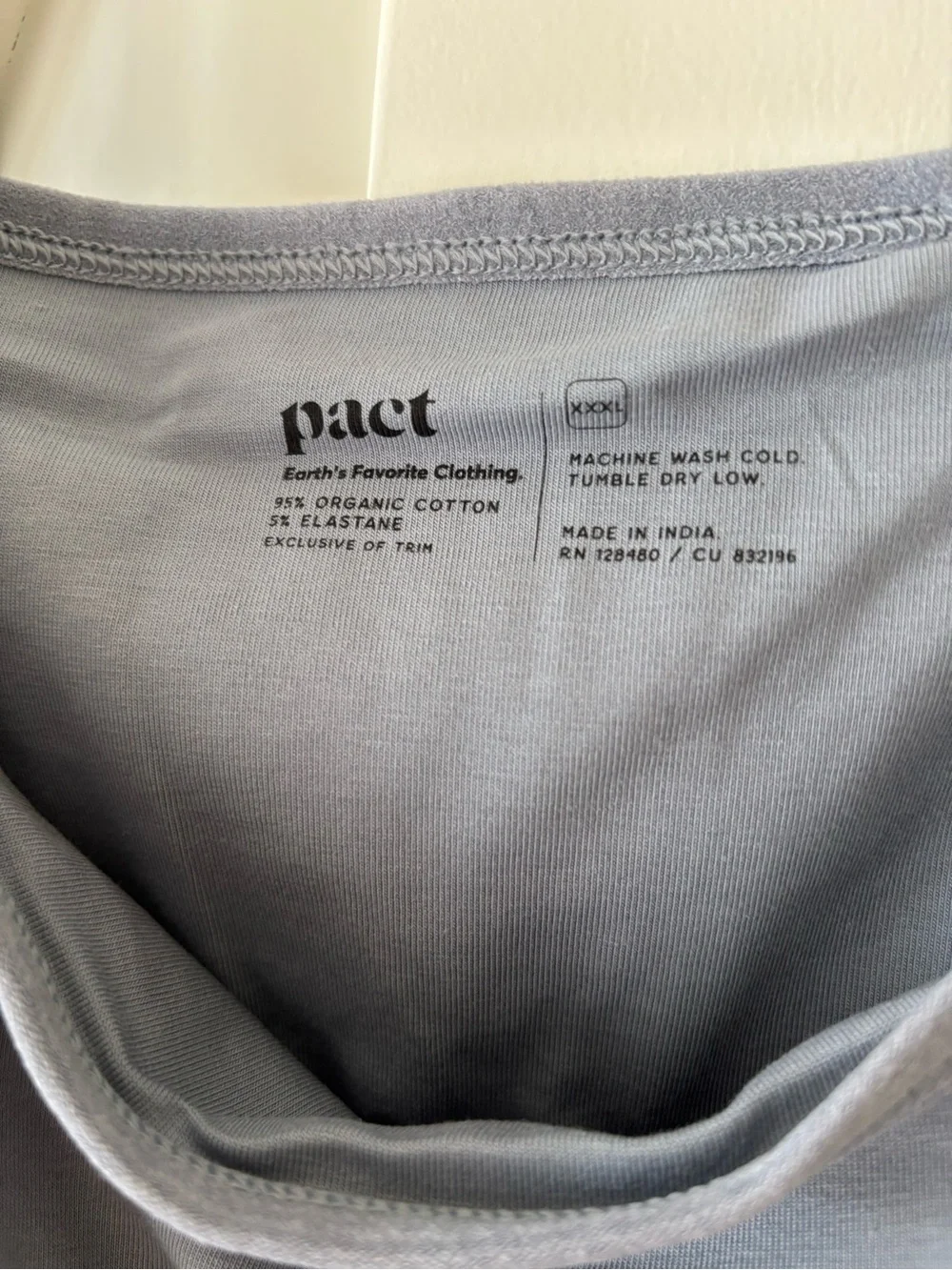 NEW Pact Women’s Everyday Shelf Bra Camisole — Smoke Blue Size XXXL - Picture 2 of 5